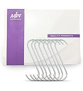 MJW 20-Pack S Hooks for Hanging Plants, Hanging Clothes, Stainless Steel Heavy Duty, Durable S Sh...