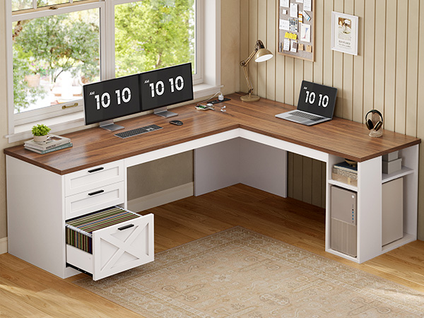 l shaped desk with storage