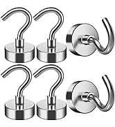 FINDMAG 25 LBS Magnetic Hooks Heavy Duty Neodymium Magnet Hooks for Hanging, Strong Magnetic Hook...