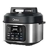 Midea WideMax 12-in-1 Electric Pressure Cooker, 6 Quart, 12 Presets, MultiCooker