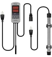hygger Pinpoint Saltwater Aquarium Heater with Digital Thermostat IC Temp Controller, Titanium Tu...