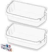 [2 PACK] UPGRADED W10803530 Refrigerator Door Bin Compatible with Whirlpool Fridge Door Shelf WRT...