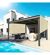 OOTONAT 9'x20' Outdoor Pergola Shade Cover Replacement with Weighted Rods &amp; Grommets, Patio Sun S...