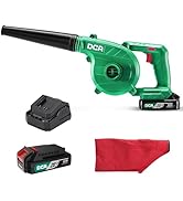 DCA 20V Brushless Blower Cordless Mini Hand Electric Vacuum,Lightweight Sweeper Vacuum with 2 Bat...