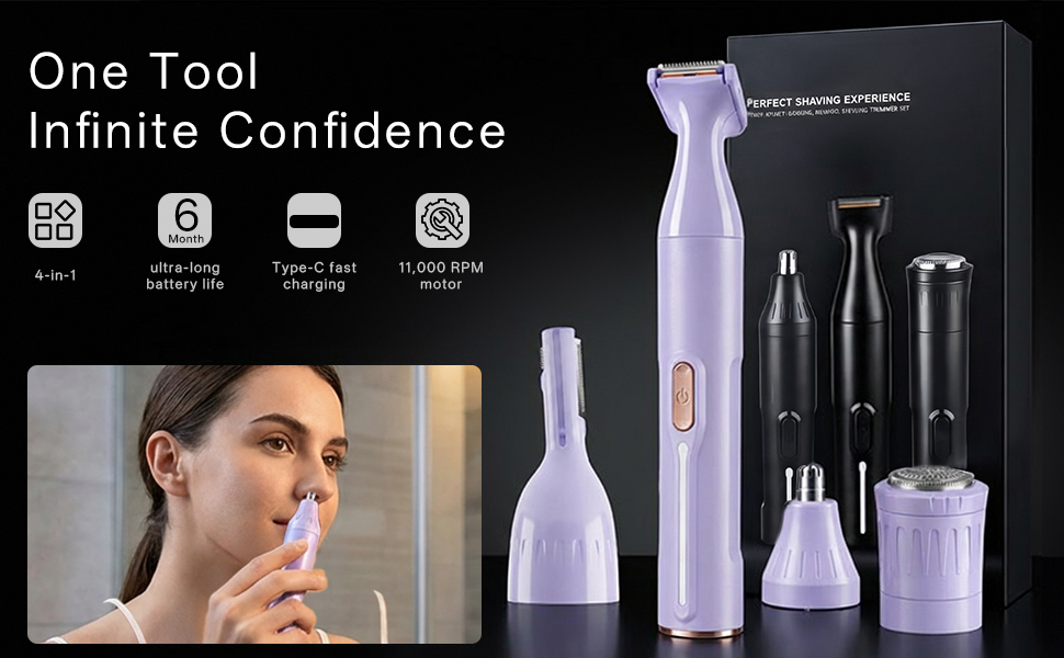 rechargeable ear and nose hair trimmer