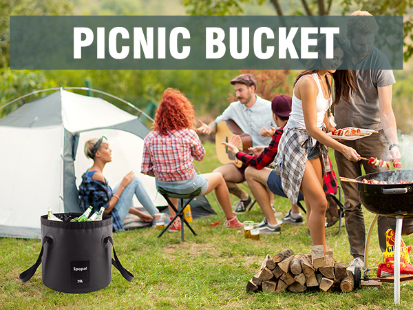 Foldable Bucket 20L for Camping