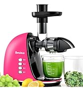 Slow Masticating Juicer,Brecious Cold Press Juicers with 2 Speed Modes &amp; Quiet Motor,Juicers Mach...