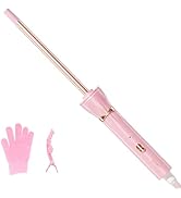 Hahahope 3/8 Inch Skinny Curling Wand, 9mm Mini Barrel for Short &amp; Long Hair, Dual Voltage with 2...