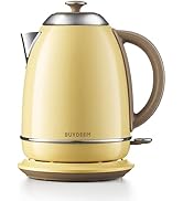 BUYDEEM K640 Stainless Steel Electric Tea Kettle with Auto Shut-Off and Boil Dry Protection, 1.7 ...
