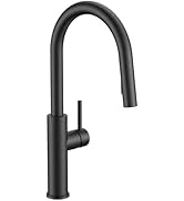 FORIOUS Kitchen Faucet with Pull Down Sprayer, Classic Matte Black, Single Handle High Arc Stainl...