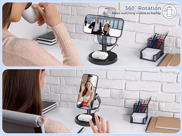 3 in 1 Wireless Charging Station Compatible with MagSafe Charger Stand