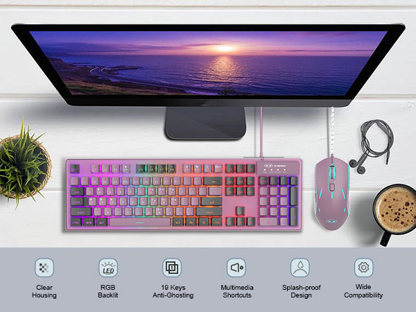 K1 RGB Gaming Keyboard with Clear Housing
