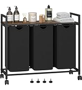 Homedawn Laundry Hamper, Laundry Basket, Laundry Sorter with 2 Pull-Out and Removable Bags, Shelf...