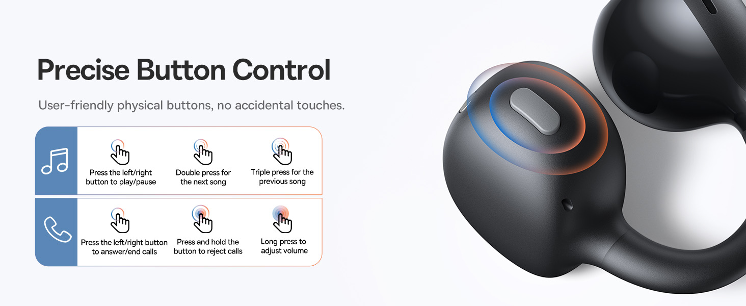 open ear earbuds open ear headphones wireless ear buds bluetooth clip on earbuds running workout