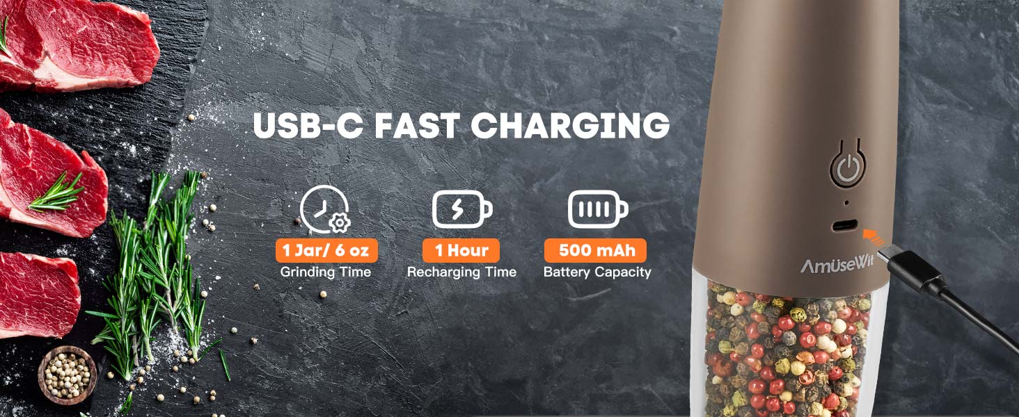 Gravity Electric Salt and Pepper Mill Set