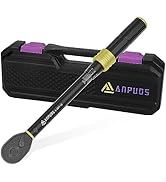 ANPUDS 3/8-Inch Drive Click Torque Wrench, 5-45 Ft-Lb/6.8-61 Nm, Dual-Direction, Lightweight Alum...