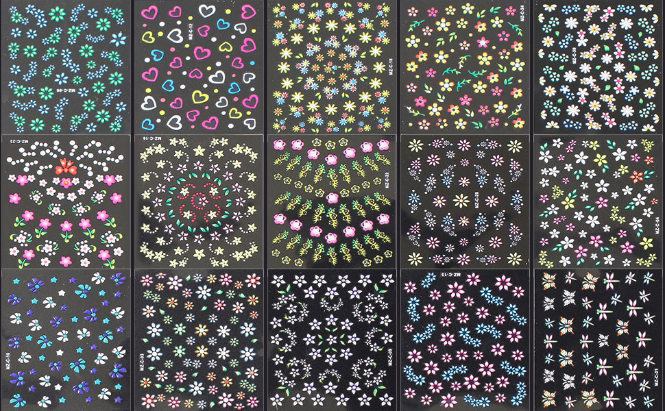 90 Sheets Nail Stickers for Nail Art DIY
