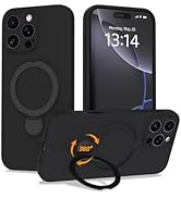 IAIYOXI Upgraded 360° Spin for iPhone 16 Pro Max Silicone case with Invisible Stand, Soft Anti-Sc...