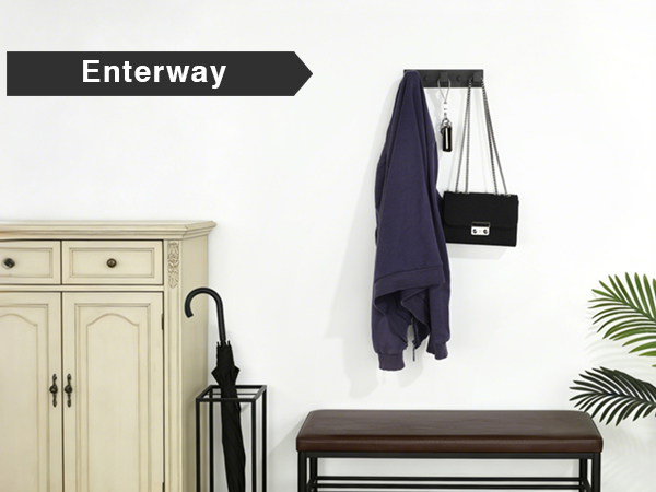 Alise Coat Hooks Wall Mount Hat and Coat Rack