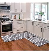 KMAT Kitchen Mat [2 PCS] Cushioned Anti-Fatigue Kitchen Rug, Waterproof Non-Slip Kitchen Mats and...