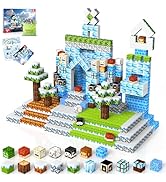 150PCS Magnetic Blocks-Magnetic Building Blocks Magnet Toys Set Stacking Snow Mountain World with...