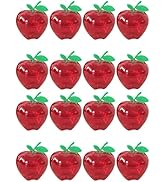 Healvian 16PCS Plastic Cookie Jar Apple Shape Candy Jar Chocolate Box Plastic Filled Bobbing Appl...