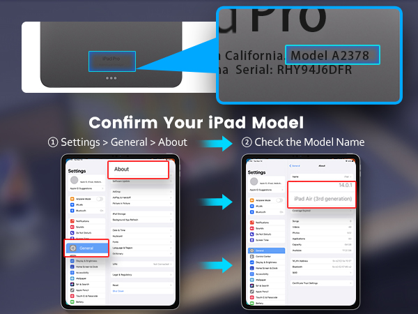 confirm your ipad model