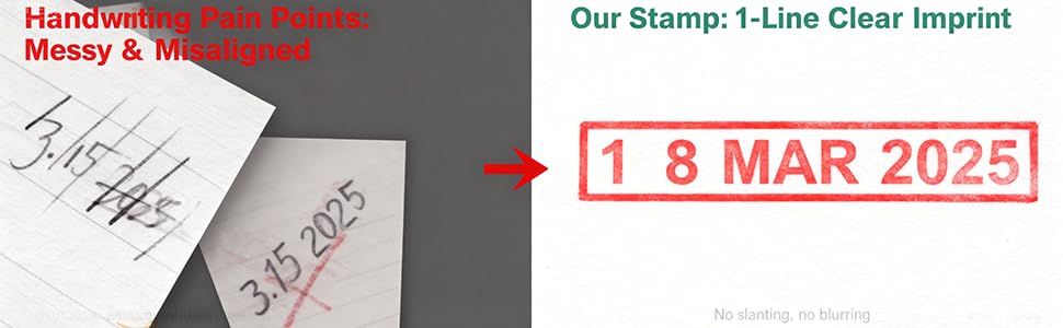 Say goodbye to slanted and messy handwritten dates