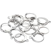 20 Pieces Surgical-Grade Stainless Steel Lever Earring Hooks - Open Loop Findings with 14×12mm Ho...