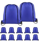 NACHLYNN Royal Blue Drawstring Backpack Bulk 12 Pieces Tote Sackpack DIY Drawstring Bags Sports B...