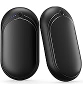 KNIFOD Hand Warmer Rechargeable 6000mAh, Type C Portable Power Bank, 3 Heat Levels, 12Hrs Long La...