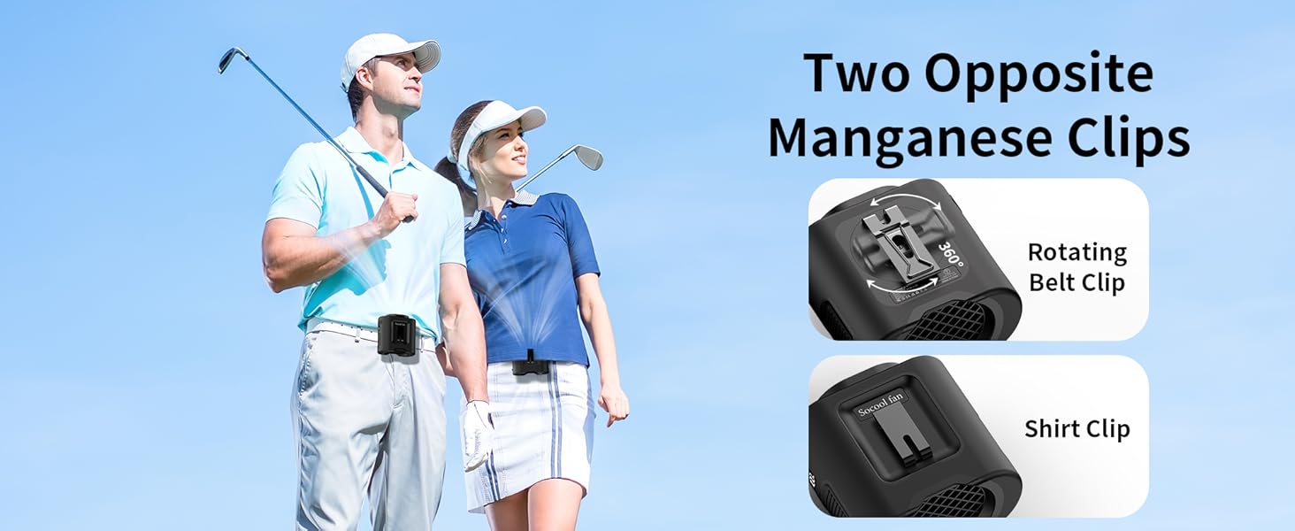 belt fan clip on waist portable cooling fan