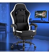 DUMOS Gaming Chair with Linkage Armrests, Video Game Chairs with Pocket Spring Cushion, Ergonomic...