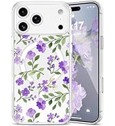 EYZUTAK Magnetic for iPhone 17 Pro Max Case Flower Case Compatible with MagSafe, Pretty Floral St...