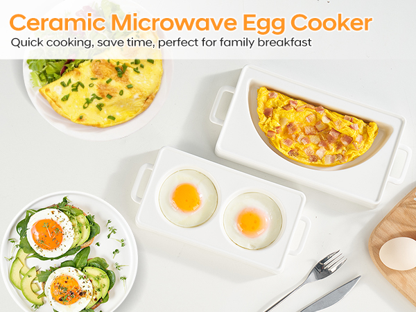 Ceramic Microwave Egg Cooker