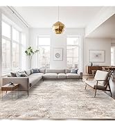 RUUGME 9X12 Abstract Area Rug:Large Washable Living Room Rug Indoor Non Slip Carpet for Bedroom S...