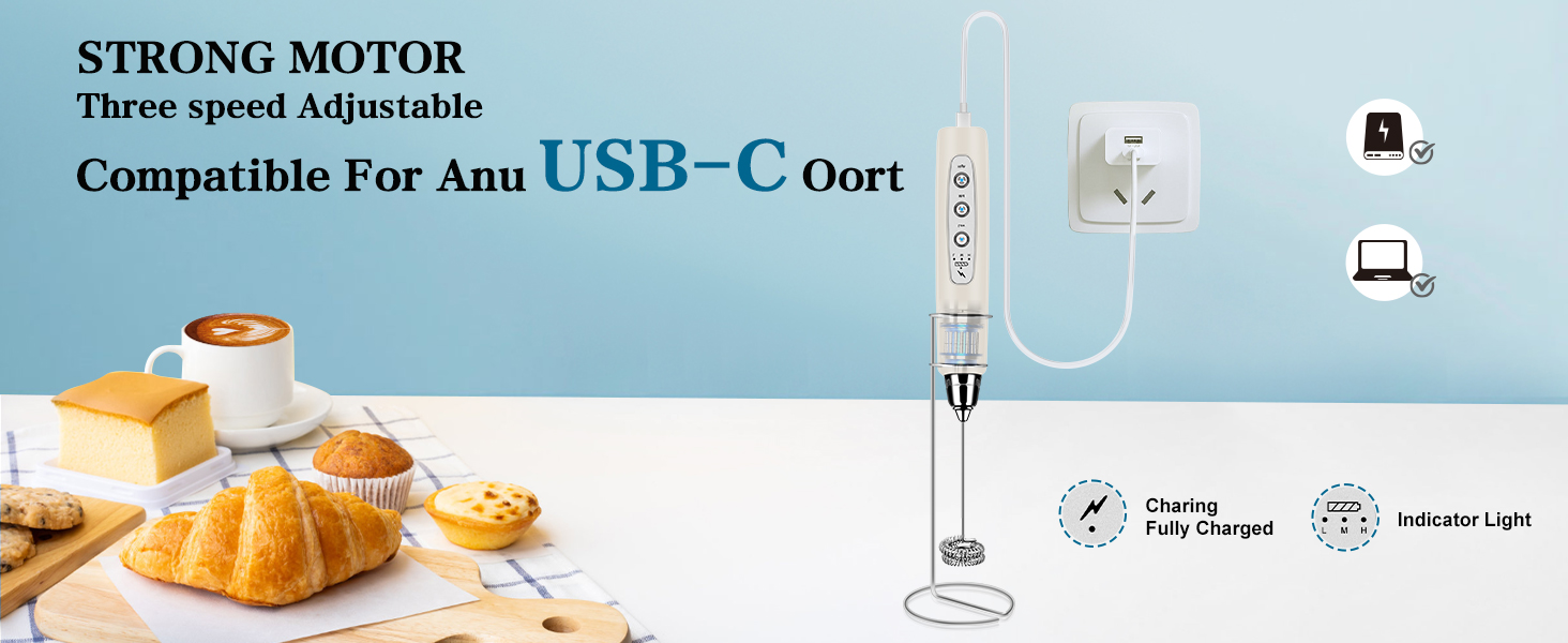 Milk Frother Handheld for Coffee