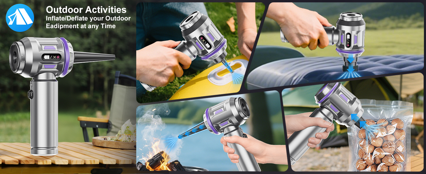 Outdoor Activities Inflate/Deflate your Outdoor Eadipment at any Time