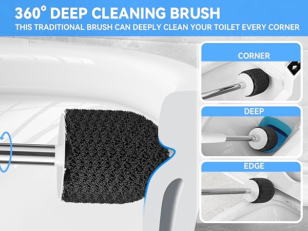 Toilet brush and holder set