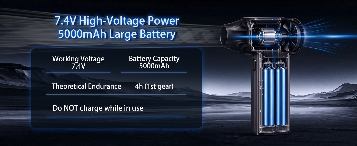 7.4V High-Voltage Power 5000mAh Large Battery