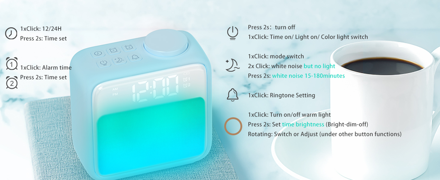 AIRIVO Alarm Clock Lights