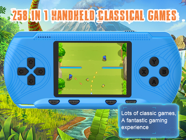 Handheld Game Console for Kids Adults- 258 Retro Video Games