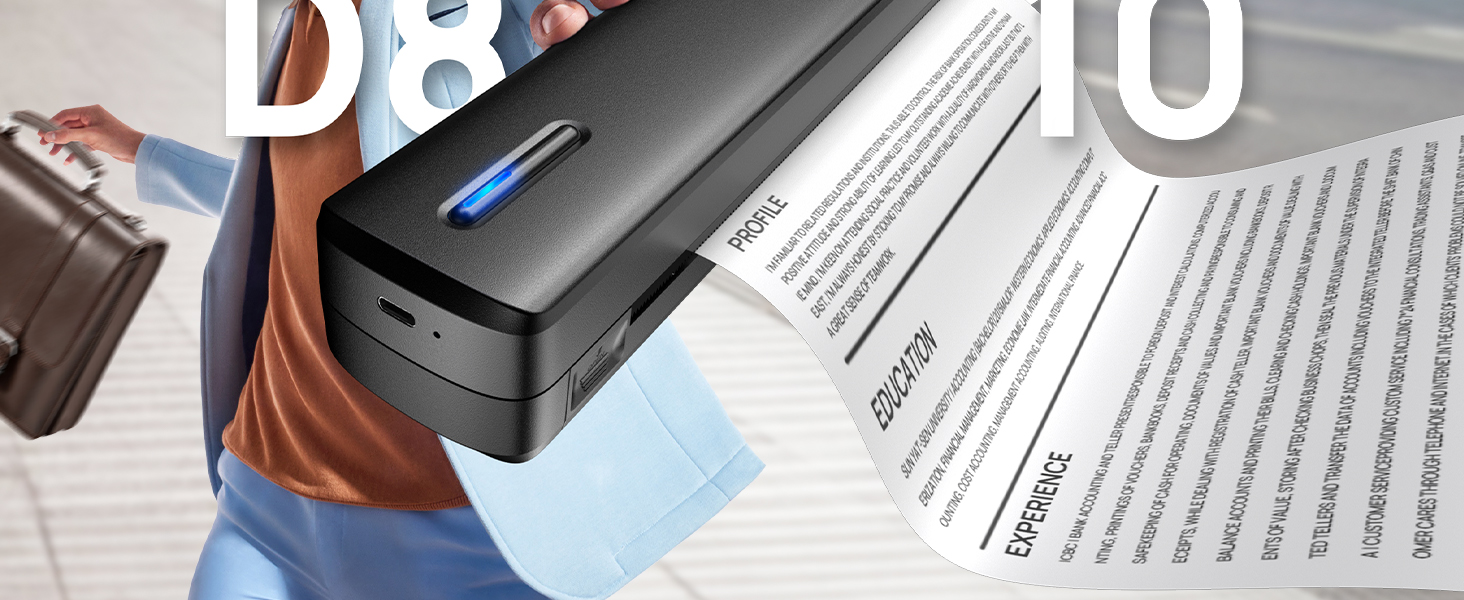 Printer Portable printer thermal printer inkless printer wireless printer