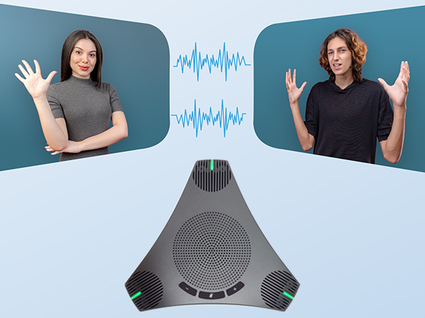 conference speaker and microphone