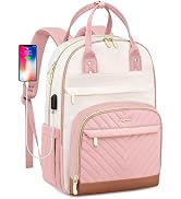 School Backpack for Women Teen Girls - 15.6 inch Laptop Backpack with USB Charger Waterproof Coll...