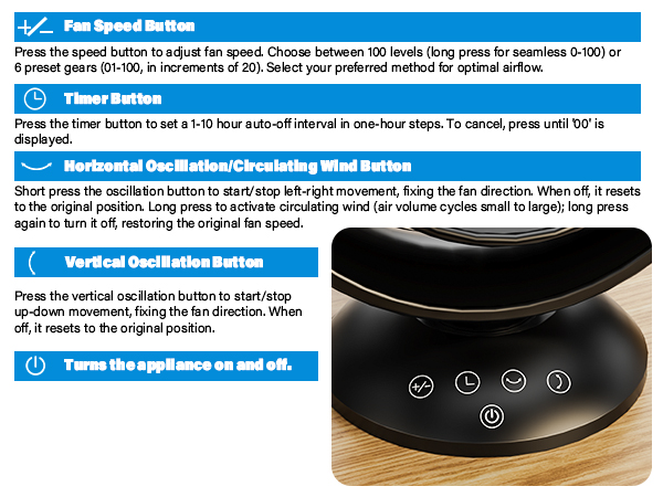 Desk Fan for Bedroom