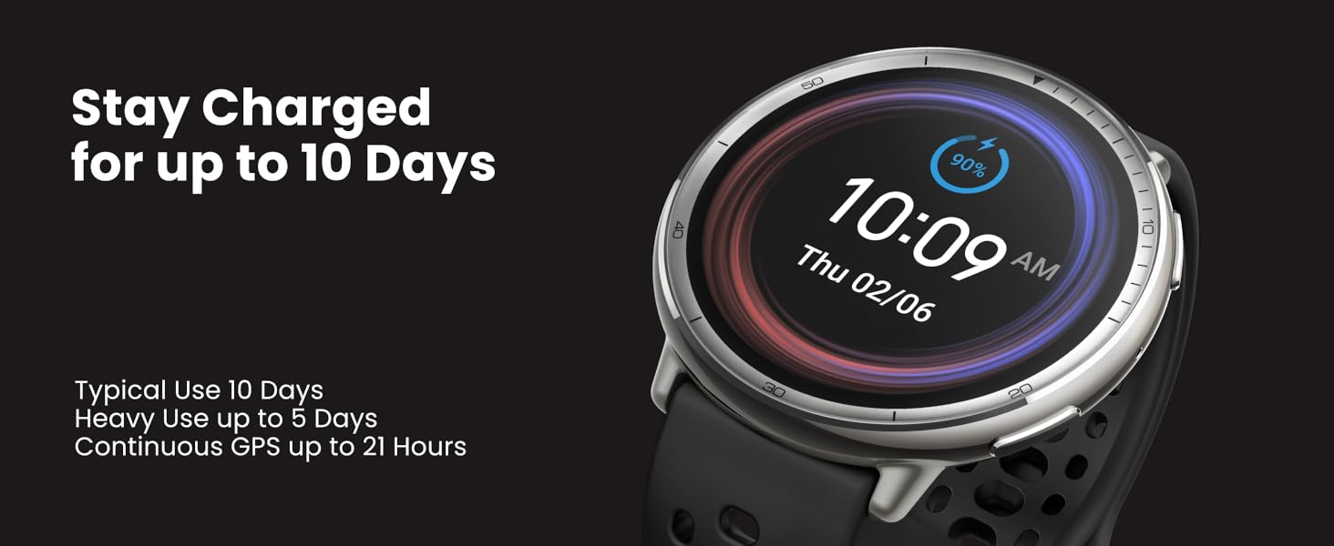 Stay Charged for up to 10 Days