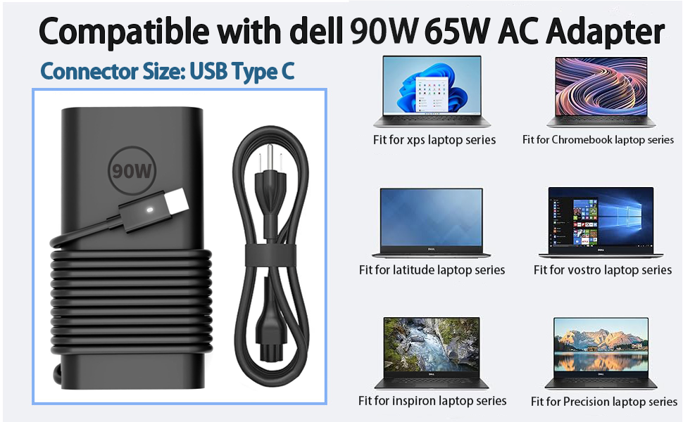 Latitude 5420 5520 5540 7389 7390 5289 5300 2in1 charger
