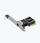 BrosTrend 2.5GB Network Card, PCIe Network Adapter RJ45 NIC with Extra Low-profile Bracket