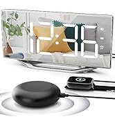 Extra Loud Vibrating Alarm Clock with Bed Shaker for Deep Sleepers Adult Hearing impaired Deaf, D...